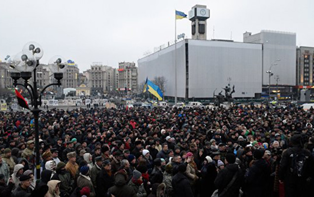 Ukraynalılar yenidən “Maydan”da - Toqquşma yaşandı