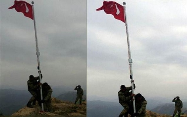 Şimali İraqa Türkiyə bayrağı asıldı - Foto