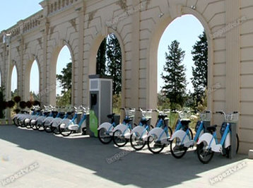 Gəncədə Heydər Əliyev parkında salınan velosiped yolu istifadəyə verildi
