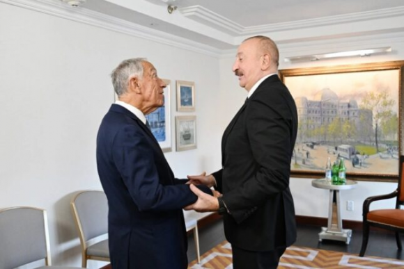 İlham Əliyev Nyu-Yorkda Portuqaliya Prezidenti ilə görüşüb – FOTO